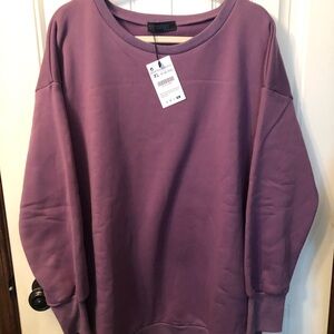 Nwt Purple Oversized Sweatshirt size xl